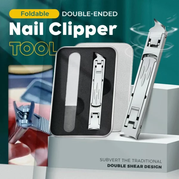 FOLDABLE DOUBLE-ENDED NAIL CLIPPER TOOL