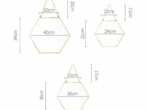 1 Piece Bathroom Hanging Mirror Geometric Shape Nordic Style Simple Hanging Mirror