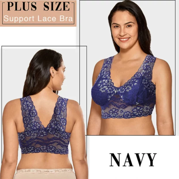 The Lacy Bra – Front Closure 5D Shaping Push Up Bra – Seamless, Beauty Back, Comfy