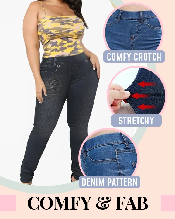 🔥Last Day Promotion 49% OFF🔥-Plus Size Toning Jeans Leggings