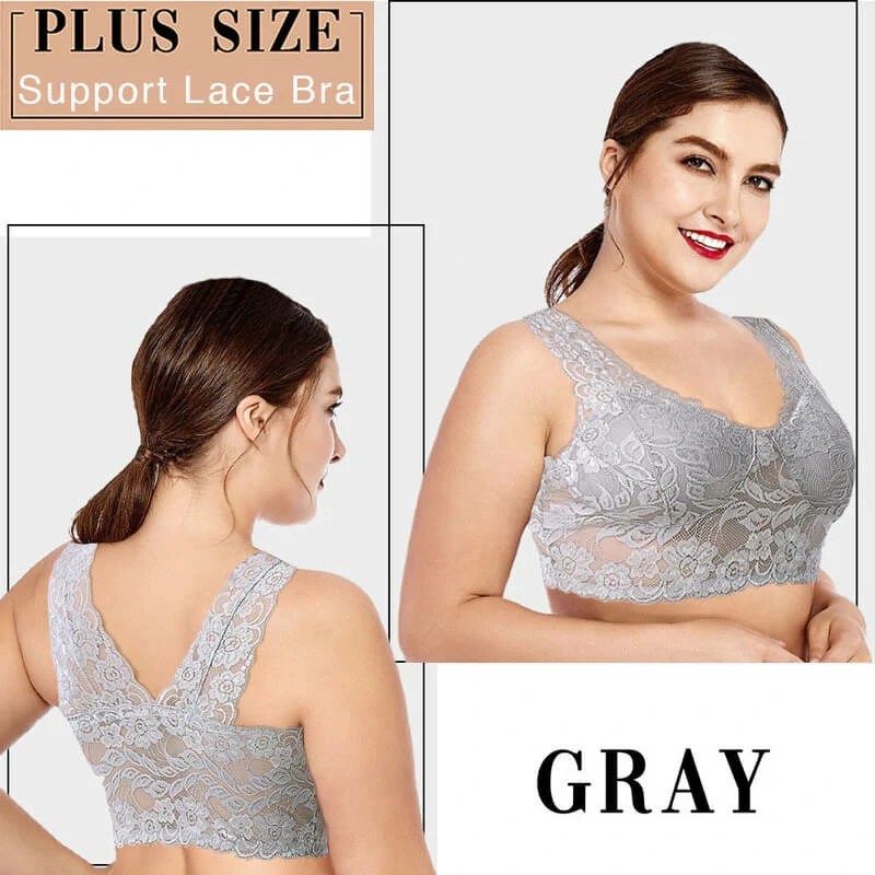 The Lacy Bra – Front Closure 5D Shaping Push Up Bra – Seamless, Beauty Back, Comfy