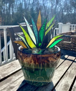 (Last Day Flash Sale-50% OFF)Suncatcher Stained Agave Plante