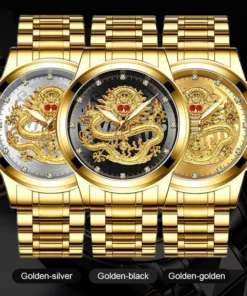 ✨FATHER\'S DAY PROMOTION- 50%OFF✨EMBOSSED GOLDEN DRAGON WATCH