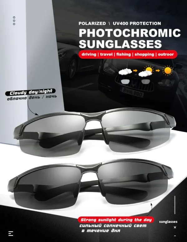 SunRay™ āra fotohromās polarizētās brilles