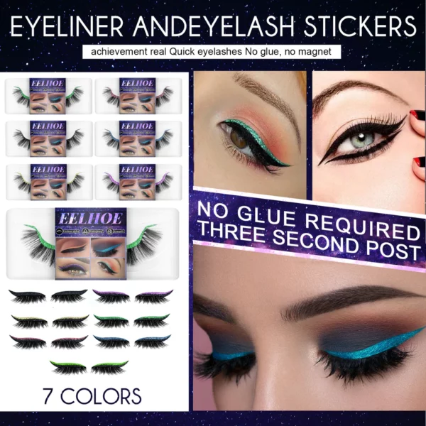 2022 Reusable Eyeliner Thiab Eyelash Stickers (50% OFF🔥)