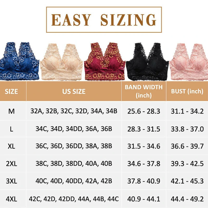 The Lacy Bra – Front Closure 5D Shaping Push Up Bra – Seamless, Beauty Back, Comfy