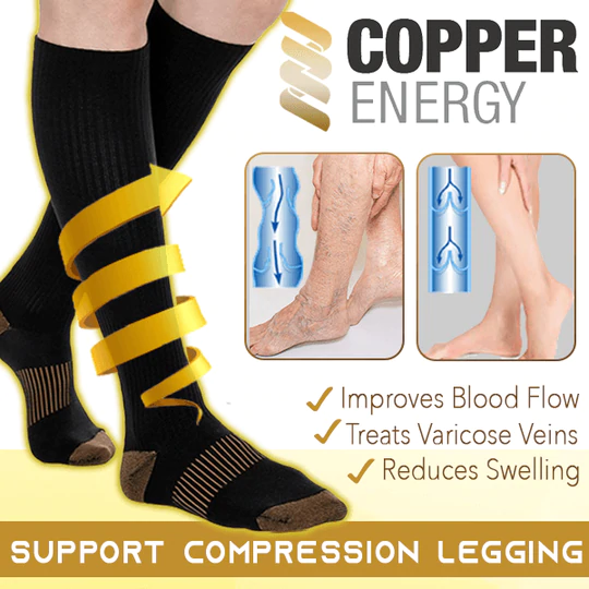 Copper-Energy Support Compression sokkar