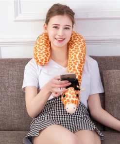 The second generation lazy cartoon U-shaped pillow & mobile phone holder neck support