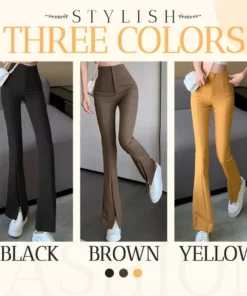 WOMEN'S SLIM HIGH WAIST FLARED PANTS