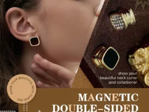 MAGNETIC DIAMOND DOUBLE-SIDED STUD EARRINGS