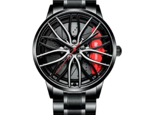 Men's Stainless Steel Wheel Design Watch