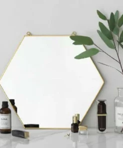 1 Piraso nga Nagbitay nga Salamin sa Kaligoanan Geometric nga Hugis Nordic Style Simple Hanging Mirror