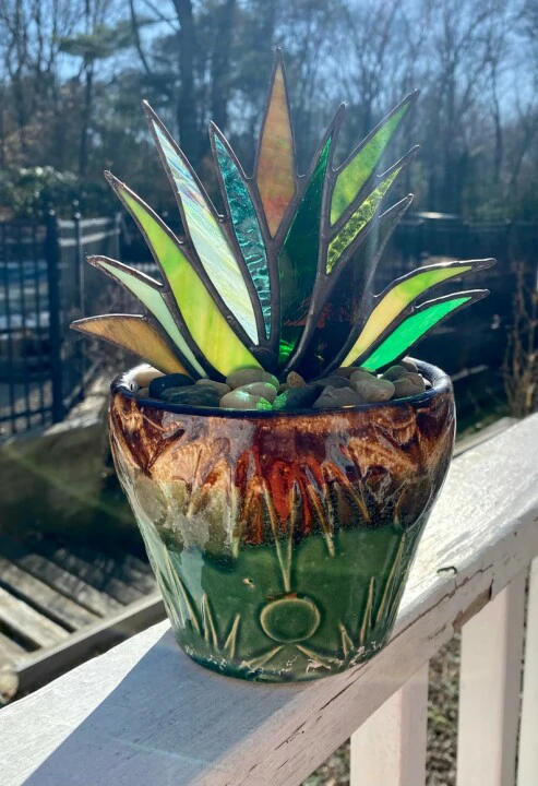 (Last Day Flash Sale-50% OFF)Suncatcher Stained Agave Plante