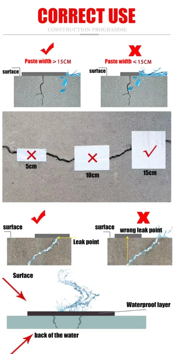 Aluminum Foil Butyl Rubber Tape Stop Leak Stick Waterproof Repair Super Nano Tape
