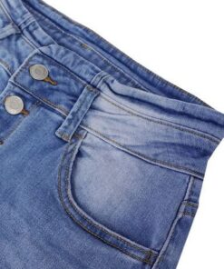 Jeans a gamba svasata a vita alta con bottoni vintage anni '90
