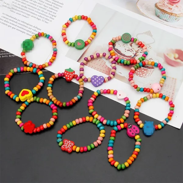 (🌲Early Christmas Sale- SAVE 48% OFF)12Pcs/Set Colorful Wooden Bracelets🎉Buy 3 Get Free Shipping