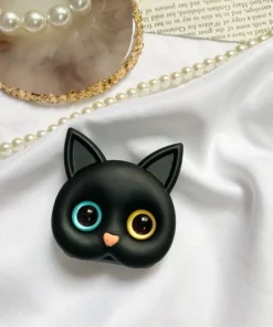 3D Cute Kitten Phone Holder yokhala ndi Mirror yaying'ono
