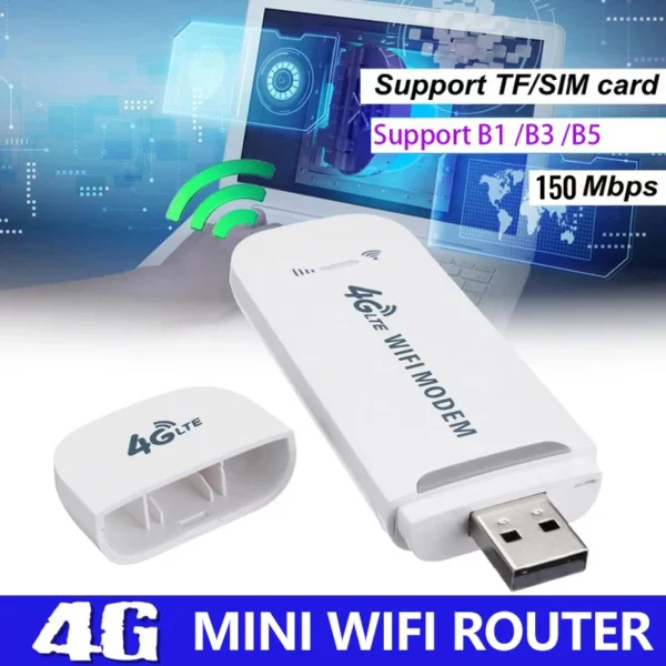 4G LTE ROUTER DRAADLOZE USB MOBIELE BREEDBAND 150MBPS DRAADLOZE NETWERKKAARTADAPTER