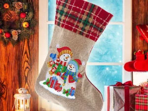 5D Diamond Painting Xmas Rhinestone Sock Embroidery Mosaic Gift Bag