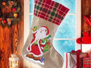 5D Diamond Painting Xmas Rhinestone Sock Embroidery Mosaic Gift Bag