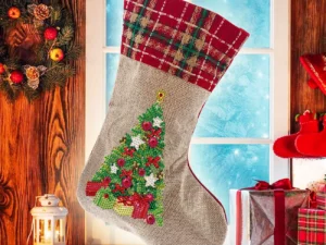 5D Diamond Painting Xmas Rhinestone Sock Embroidery Mosaic Gift Bag