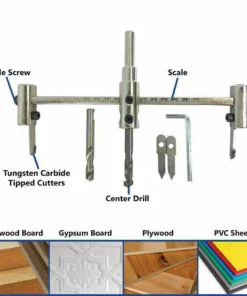 Adjustable Hole Saw Circle Cutter Drill Bit Tool