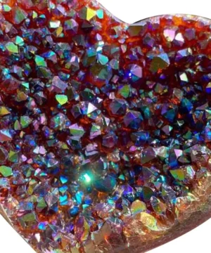 Angel Aura Heart Shaped Rainbow Crystal Cluster🎉Buy 2 Get Free Shipping