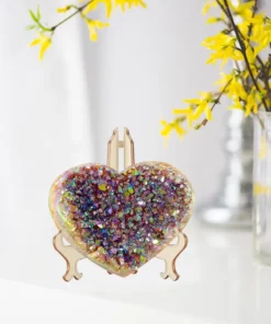 Angel Aura Heart Shaped Rainbow Crystal Cluster🎉Buy 2 Get Free Shipping