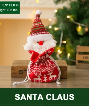 CHRISTMAS KNITTED DOLL GIFT BAGS
