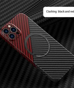 Carbon Fiber Texture Magnetic Wireless Charging iPhone Case