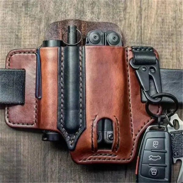 Cowhide Alawọ Owiwi mura silẹ Tactical Multifunctional igbanu Ideri