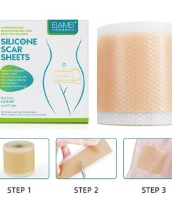 ELAIMEI™ Medical Soft Silicone Gel Tape for Scar Removal (1.6” x 60”）