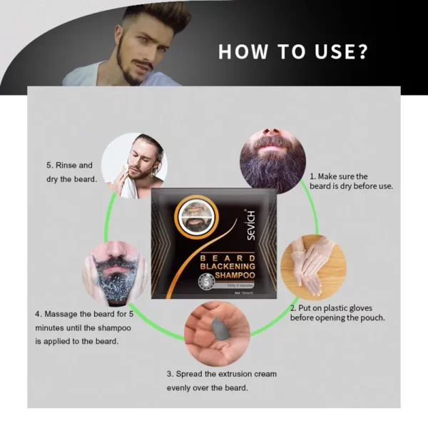 Xampú de barba natural per enfosquir Guys