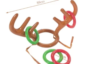 Inflatable Santa Funny Reindeer Antler Hat Ring Toss Christmas Holiday Party Game
