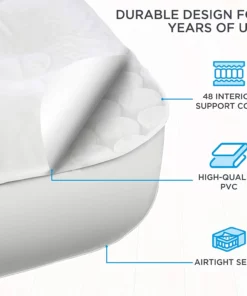 Matalàs d'aire Ivation EZ-Bed (Queen) amb marc i estoig enrotllable, autoinflable, llit inflable