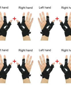 LED FLASHLIGHT WATERPROOF GLOVES - PRACTICAL DURABLE FINGERLESS GLOVES