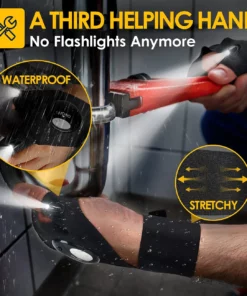 LED FLASHLIGHT WATERPROOF GLOVES - PRACTICAL DURABLE FINGERLESS GLOVES