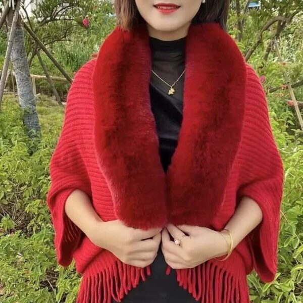 Ladies Knitted Loose Thickened Shawl