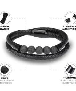 LavaRock TitaniumDetox MenSlim WristBand