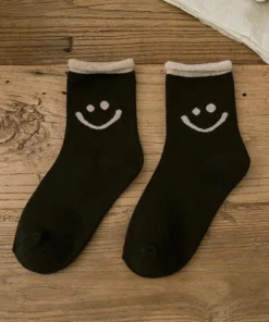 Lovely Smile Face Cotton Socks