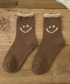 Lovely Smile Face Cotton Socks