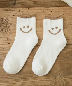 Lovely Smile Face Cotton Socks