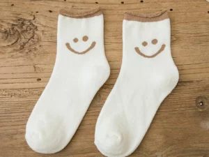 Lovely Smile Face Cotton Socks