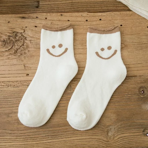 Lovely Smile Face Cotton Socks