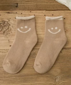 Lovely Smile Face Cotton Socks