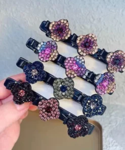 Luminerie Hair Clip With Crystal Flower