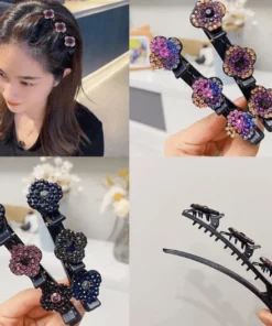 Luminerie Hair Clip With Crystal Flower