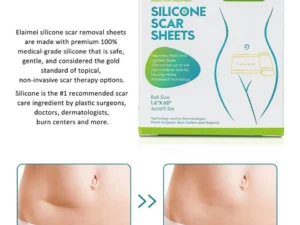 Medical Soft Silicone Gel Tape for Scar Removal (1.6” x 60”）