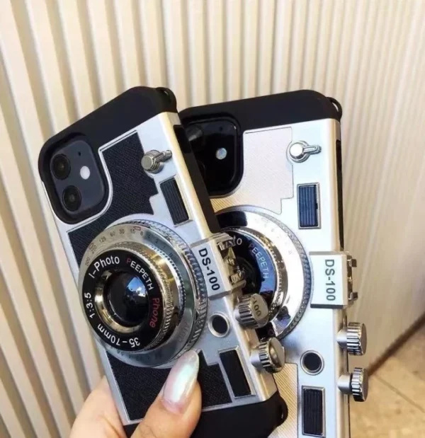 Paris 3D Retro Camera Case PU Leather