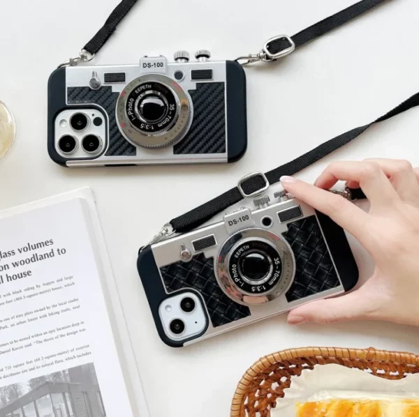 Paris 3D Retro Camera Case PU Leather